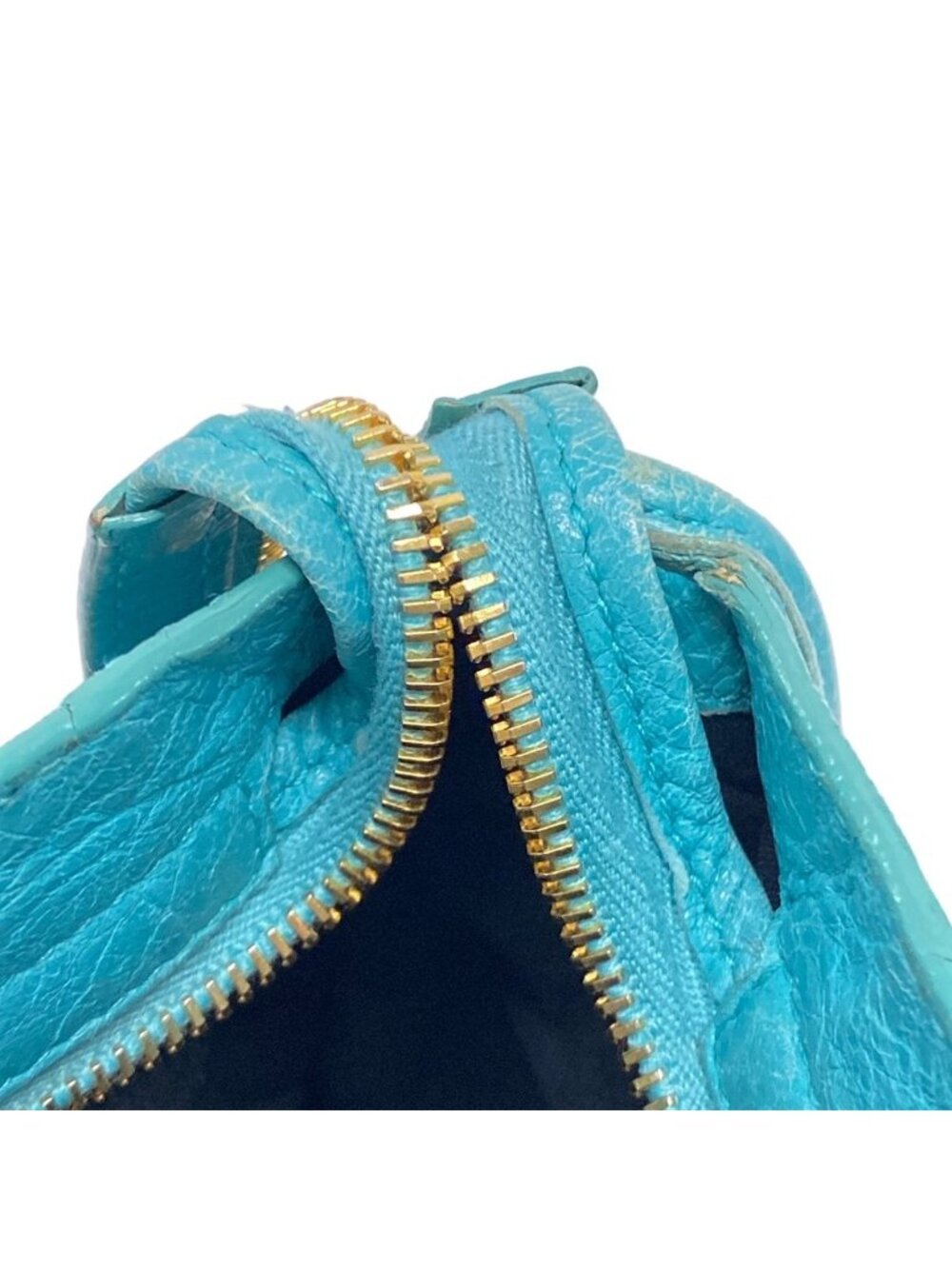 Balenciaga Handbag the Giant Mini City Blue Green Leather - Picture 14 of 15